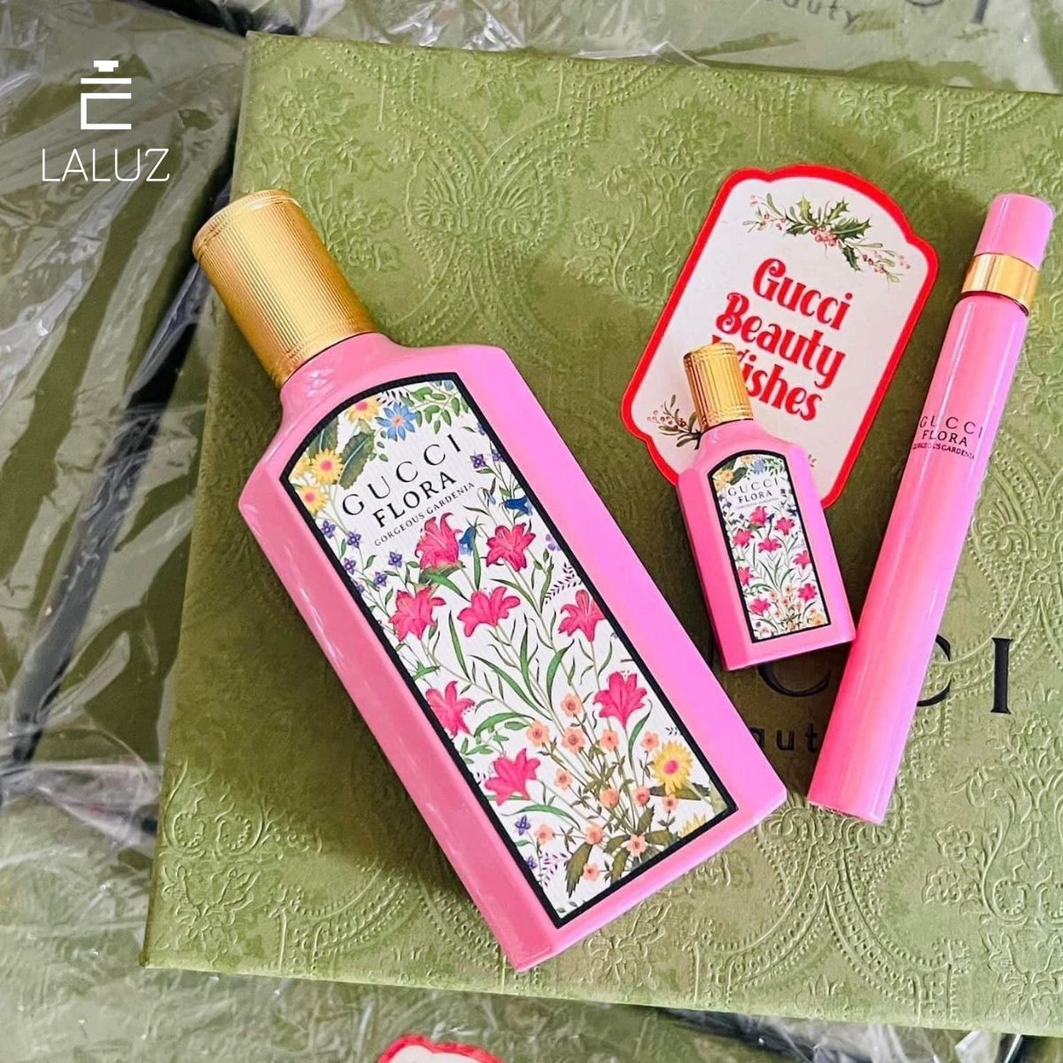 Gift Set Gucci Flora Gorgeous Gardenia Eau de Parfum 3pcs for her